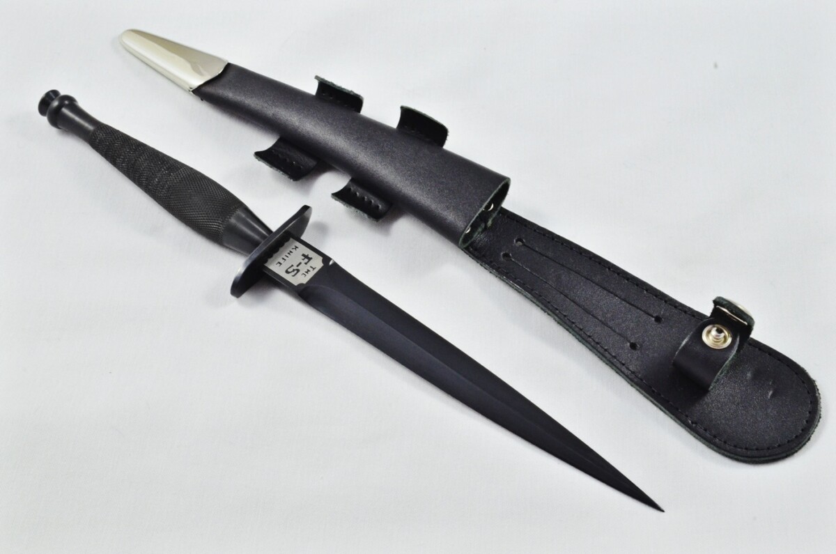 2025 Fairbairn Sykes First Pattern Black Handle Black Blade Commando Knife Made in Sheffield England - Image 3