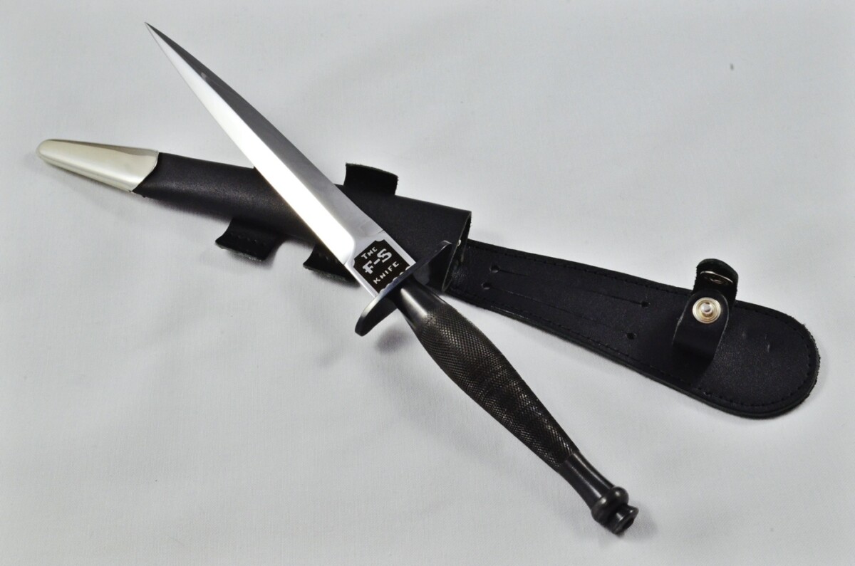 2025 Fairbairn Sykes First Pattern Black Handle Bright Blade Commando Knife Made in Sheffield England