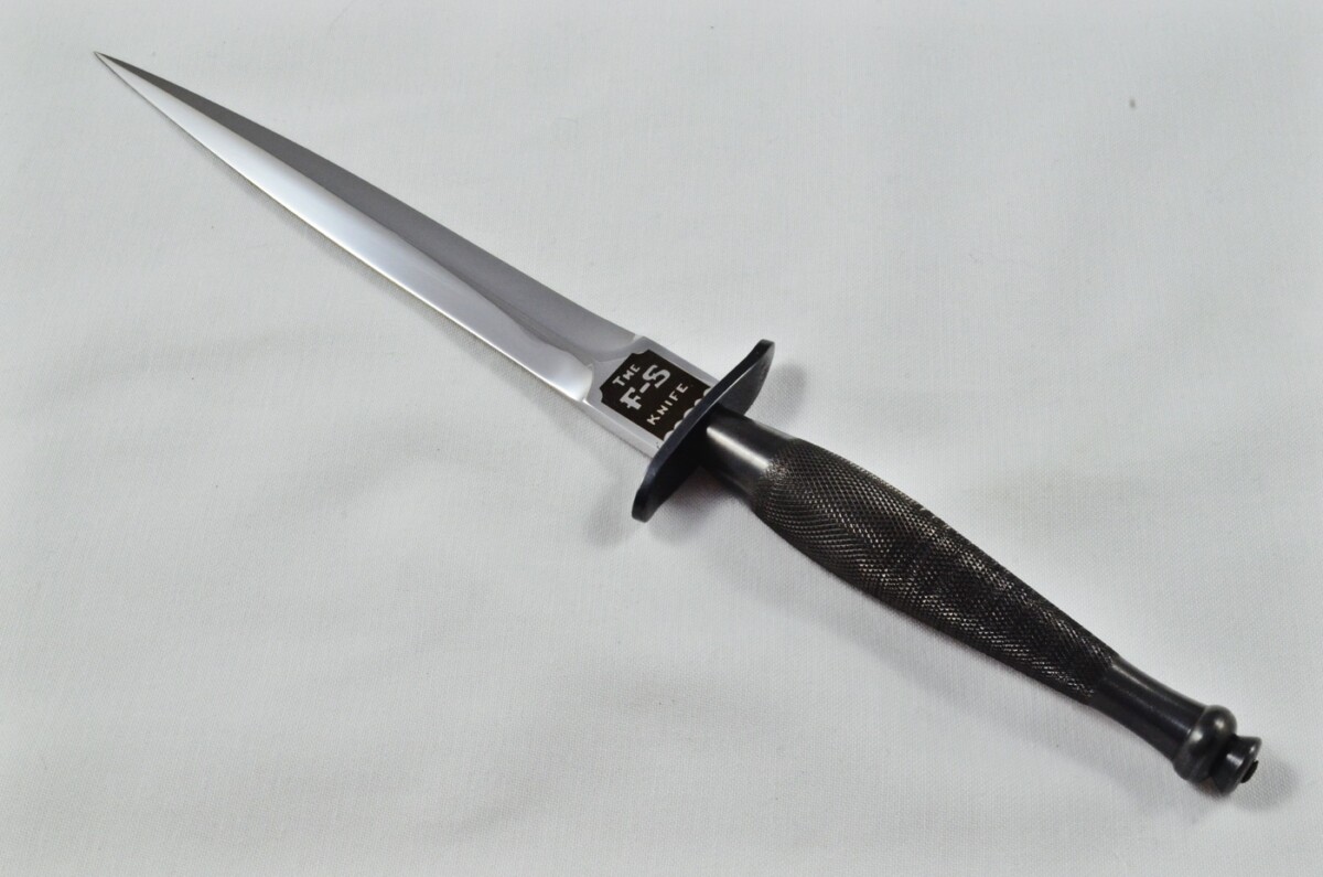 2025 Fairbairn Sykes First Pattern Black Handle Bright Blade Commando Knife Made in Sheffield England - Image 4
