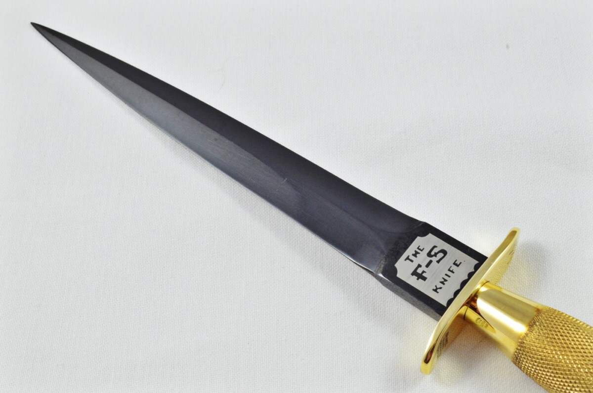 2025 Fairbairn Sykes First Pattern Brass Handle Black Blade Commando Knife Made in Sheffield England - Image 7