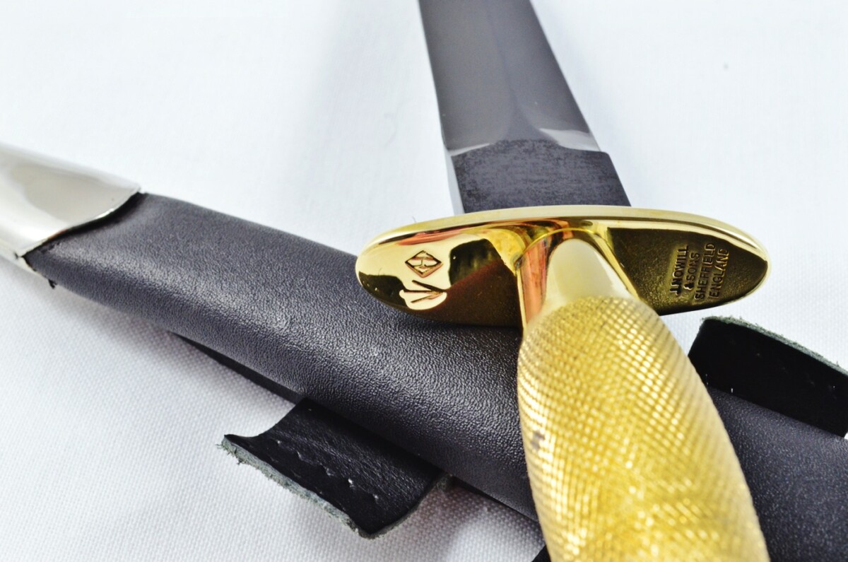 2025 Fairbairn Sykes First Pattern Brass Handle Black Blade Commando Knife Made in Sheffield England - Image 5