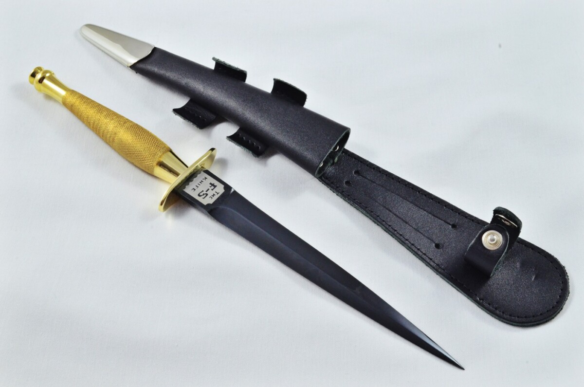 2025 Fairbairn Sykes First Pattern Brass Handle Black Blade Commando Knife Made in Sheffield England - Image 3
