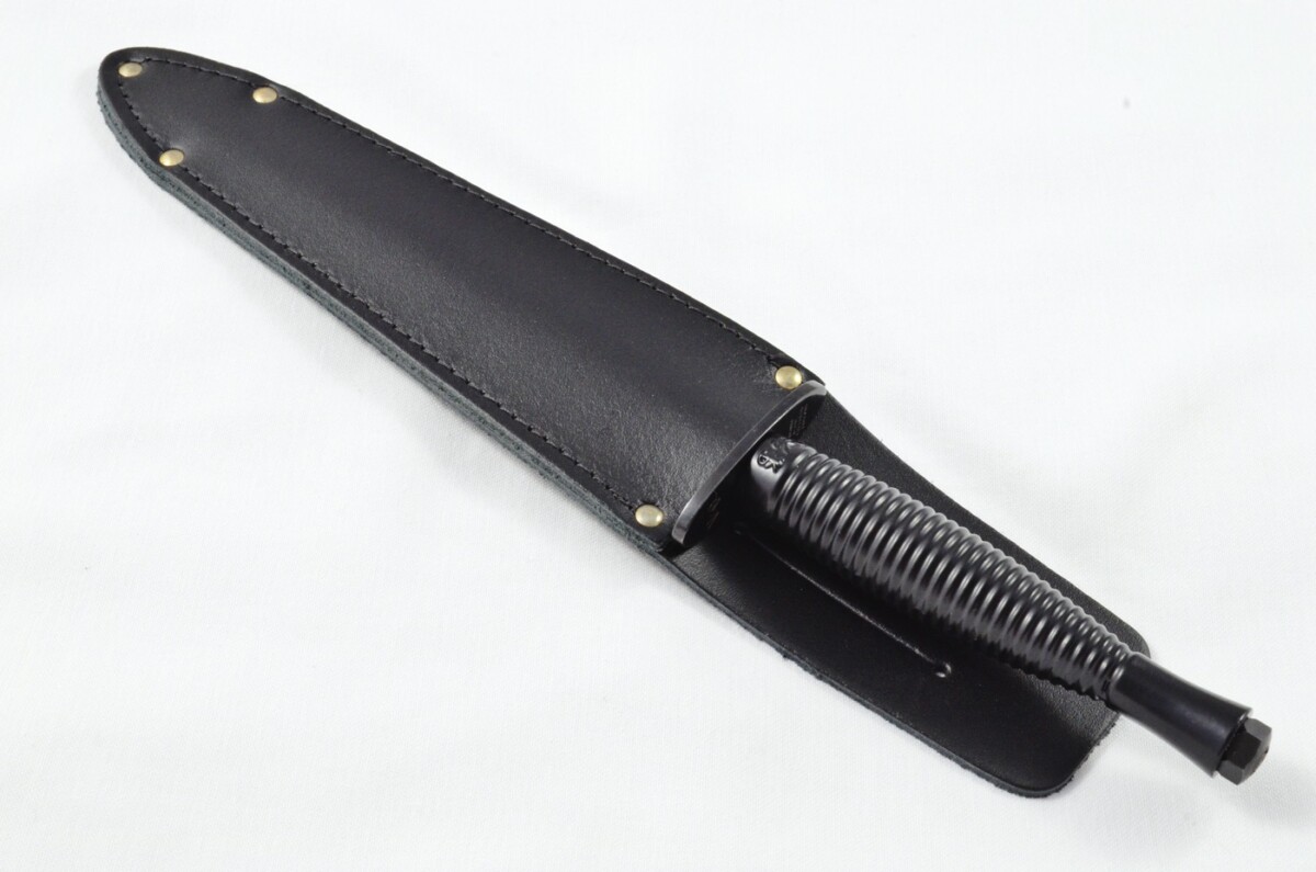 2025 Fairbairn Sykes Type 3 Black Handle Bright Blade Commando Knife Made in Sheffield England - Belt Sheath - Image 8
