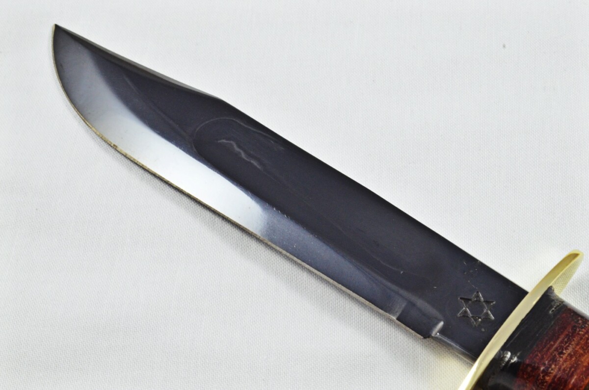 A Brand New Israeli Commando Knife Leather Handle Black Blade Made in Sheffield England - Image 4