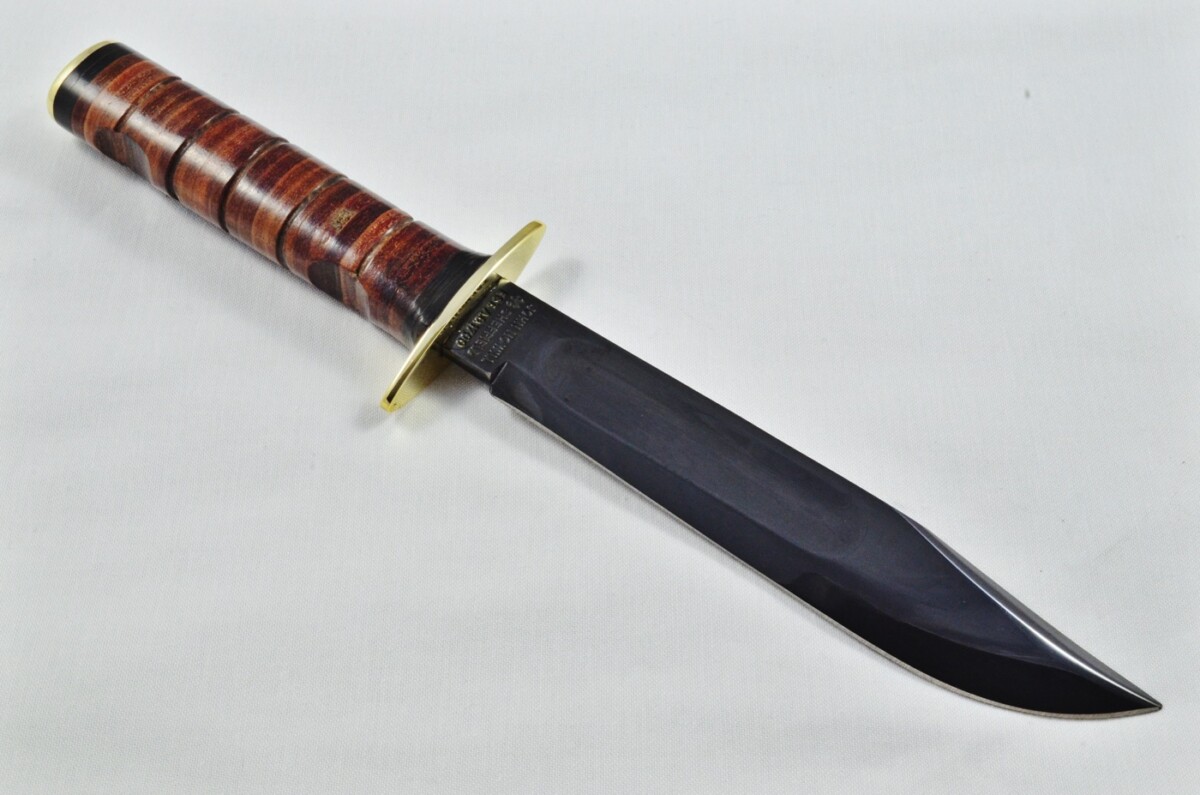 A Brand New Israeli Commando Knife Leather Handle Black Blade Made in Sheffield England - Image 7