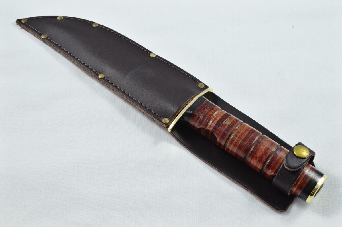 A Brand New Israeli Commando Knife Leather Handle Black Blade Made in Sheffield England - Image 8