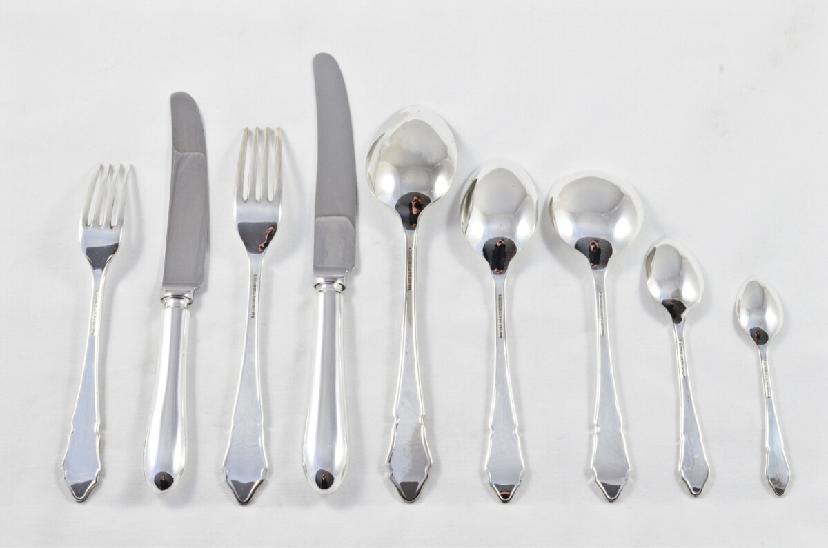 Antique Coronet Pattern Cooper Ludlam Canteen of Cutlery Sheffield - Silver Plated - 50 Pieces - Image 4
