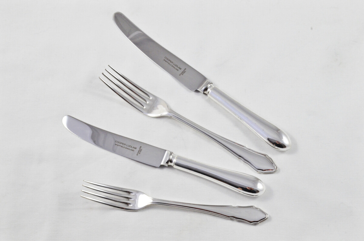 Antique Coronet Pattern Cooper Ludlam Canteen of Cutlery Sheffield - Silver Plated - 50 Pieces - Image 6