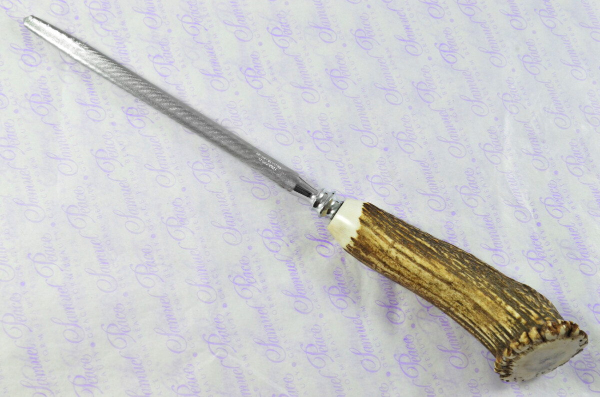 A Genuine Stag Crown Antler Handle 3 Piece Carving Set Cased Made In Sheffield England - Image 7