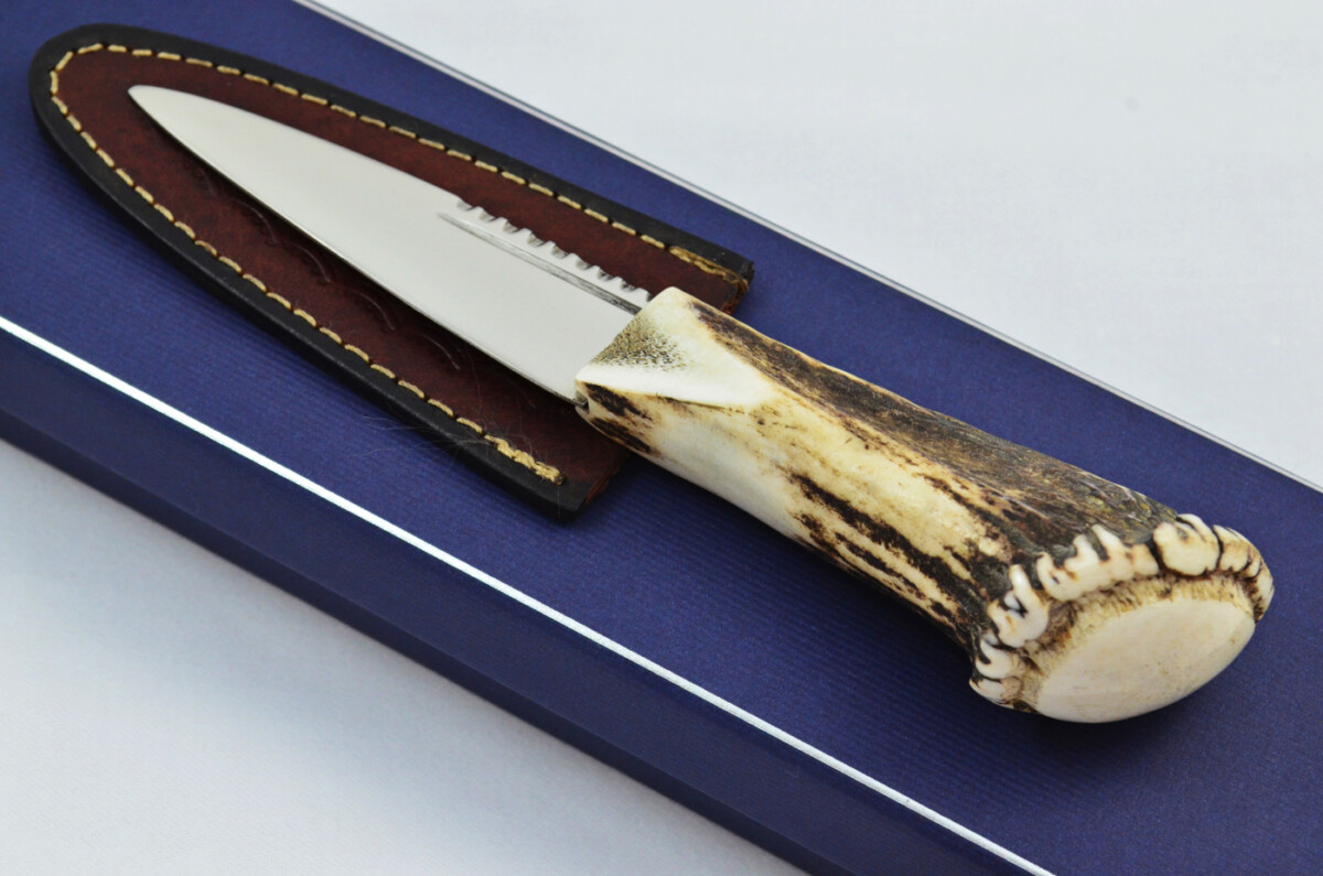 A Fantastic Genuine Stainless Steel Stag Horn Full Crown Antler Handle Sgian Dubh Sheffield England **Free Engraving**