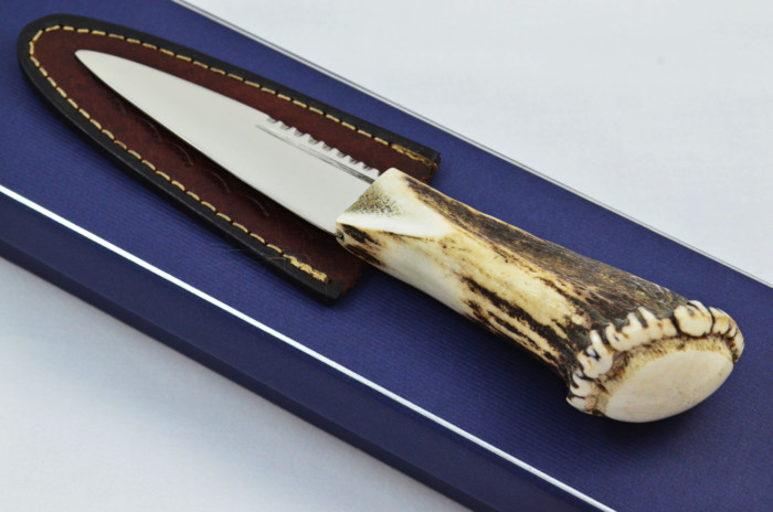 A Fantastic Genuine Stainless Steel Stag Horn Full Crown Antler Handle Sgian Dubh Sheffield England **Free Engraving**