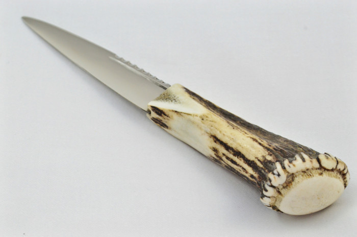A Fantastic Genuine Stainless Steel Stag Horn Full Crown Antler Handle Sgian Dubh Sheffield England **Free Engraving** - Image 3