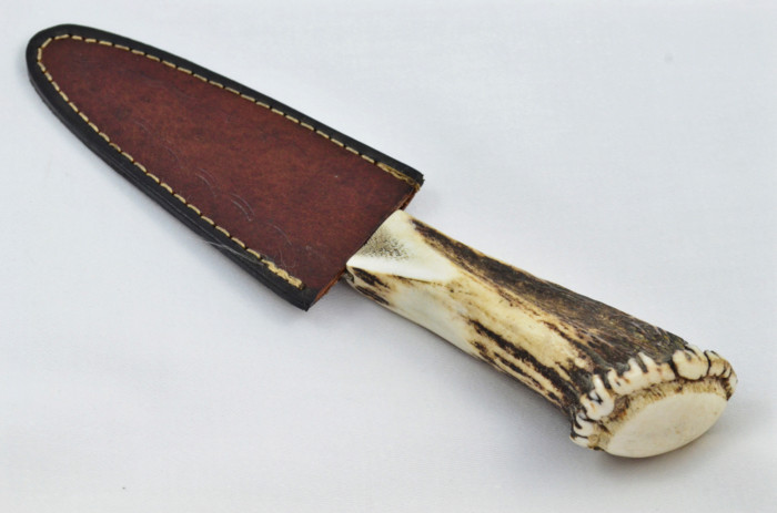 A Fantastic Genuine Stainless Steel Stag Horn Full Crown Antler Handle Sgian Dubh Sheffield England **Free Engraving** - Image 8