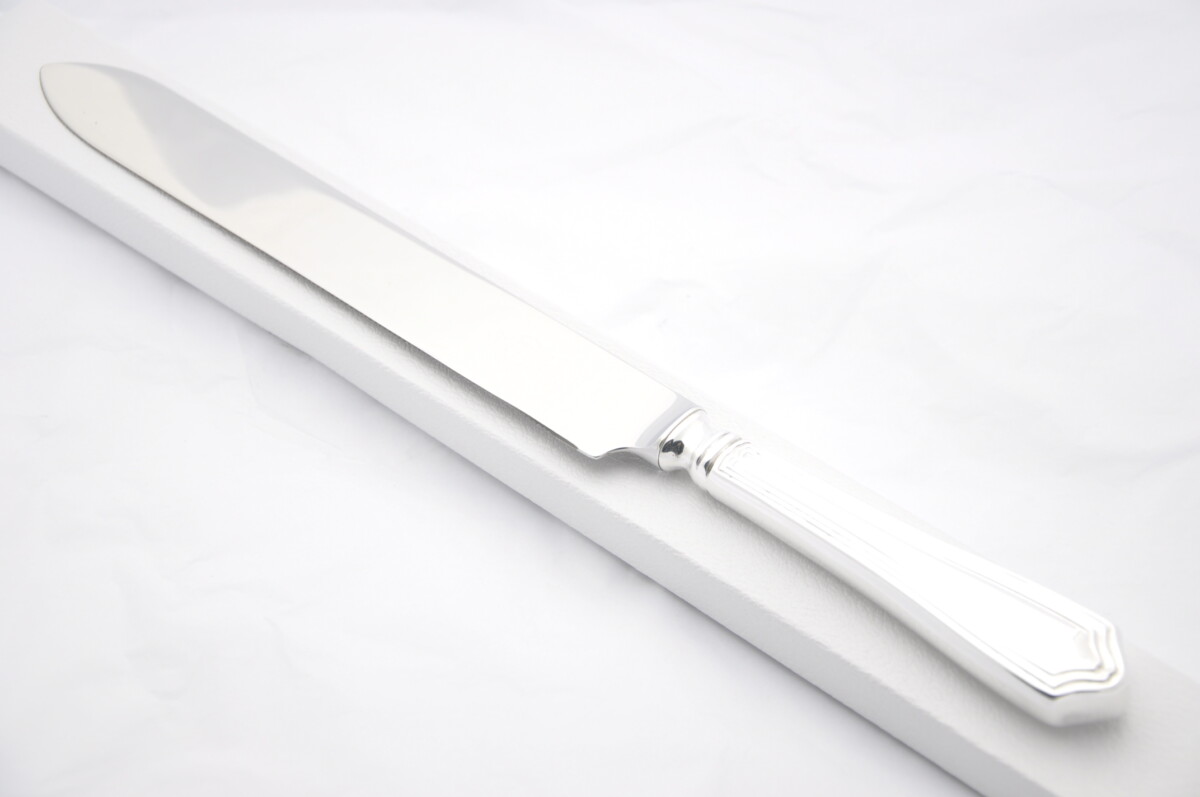Chester Pattern Silver Plated Wedding Cake Knife Gift Boxed