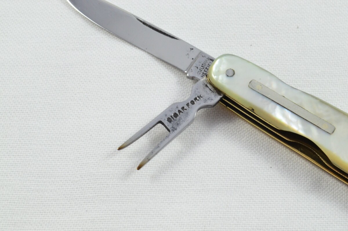 Antique 6 Piece Hand Restored Fancy Mother Of Pearl Pen/Pocket Knife c1930 - Sheffield - J Y Cowlishaw - Image 6