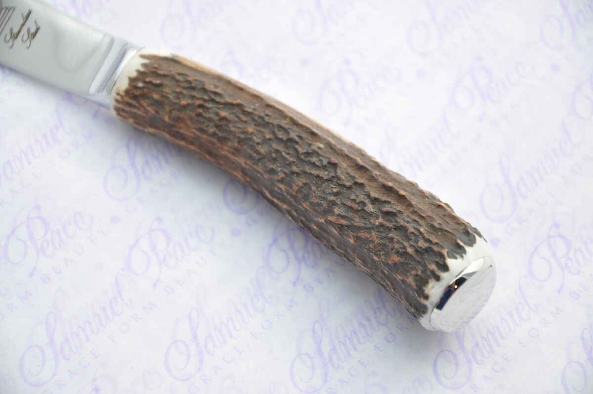 Twelve New Genuine Stag/Antler Handle Steak Knives & Forks Made Sheffield England Cased - Image 7