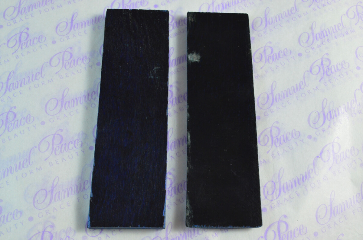 Pair of Electric Blue Laminated Wood Knife Scales Knife Making Parts Wood Blanks - Image 2