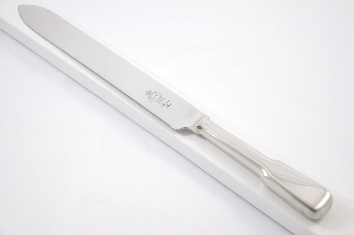 Old English Fiddle Pattern Stainless Steel Wedding Cake Knife Gift Boxed
