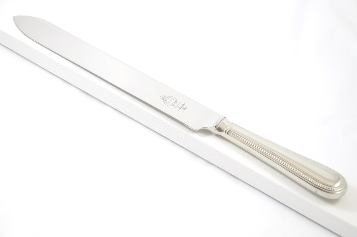 Bead Pattern Stainless Steel Wedding Cake Knife Gift Boxed