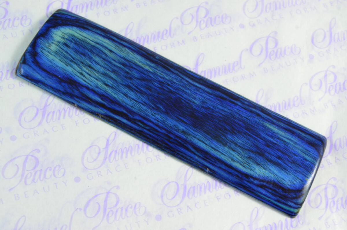 Pair of Electric Blue Laminated Wood Knife Scales Knife Making Parts Wood Blanks - Image 3