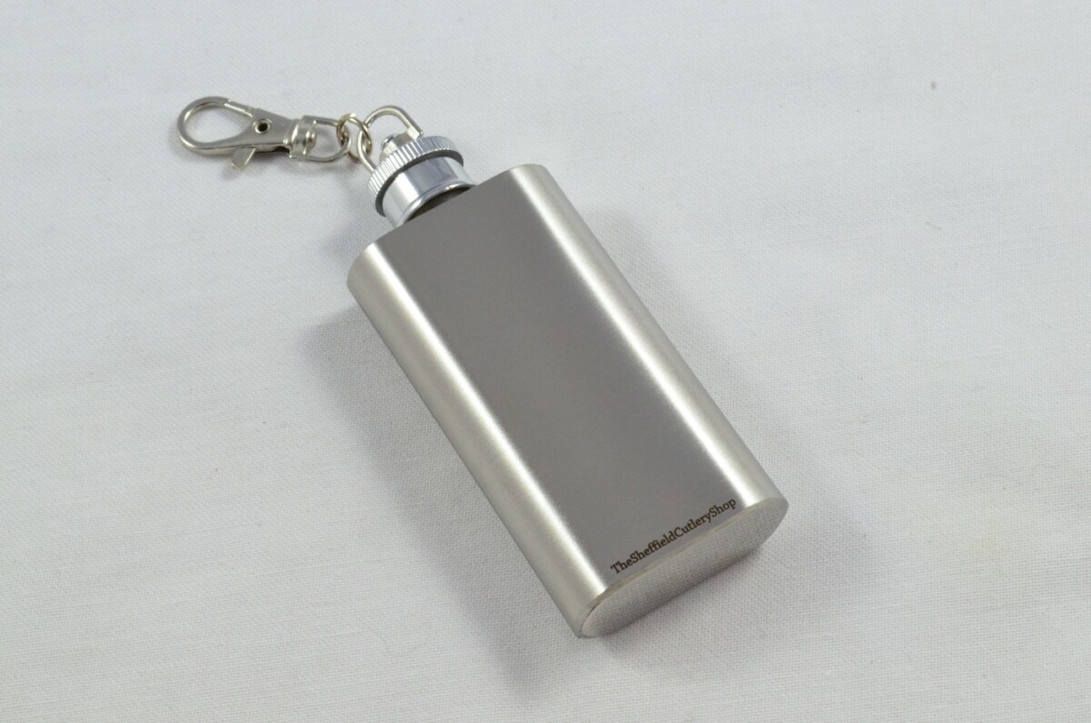 Handmade Stainless Steel Hip Flask 2 oz With Funnel - Image 3