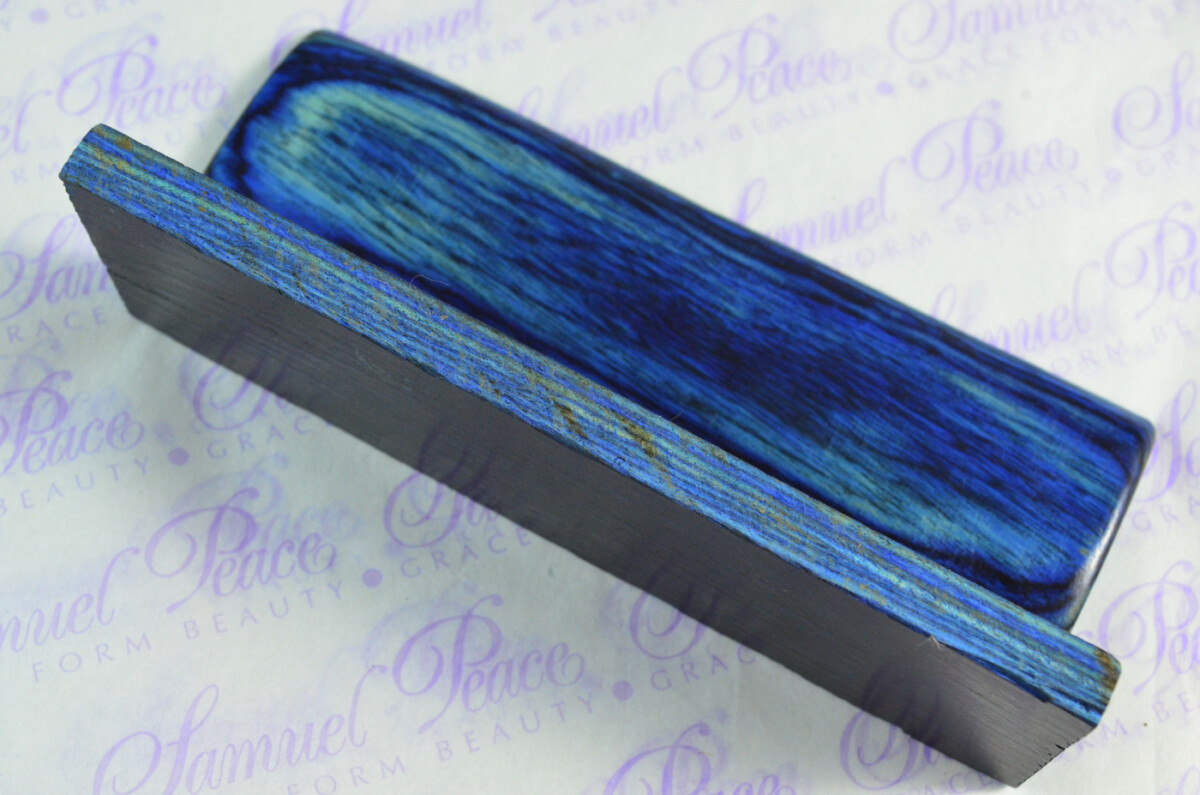 Pair of Electric Blue Laminated Wood Knife Scales Knife Making Parts Wood Blanks - Image 4