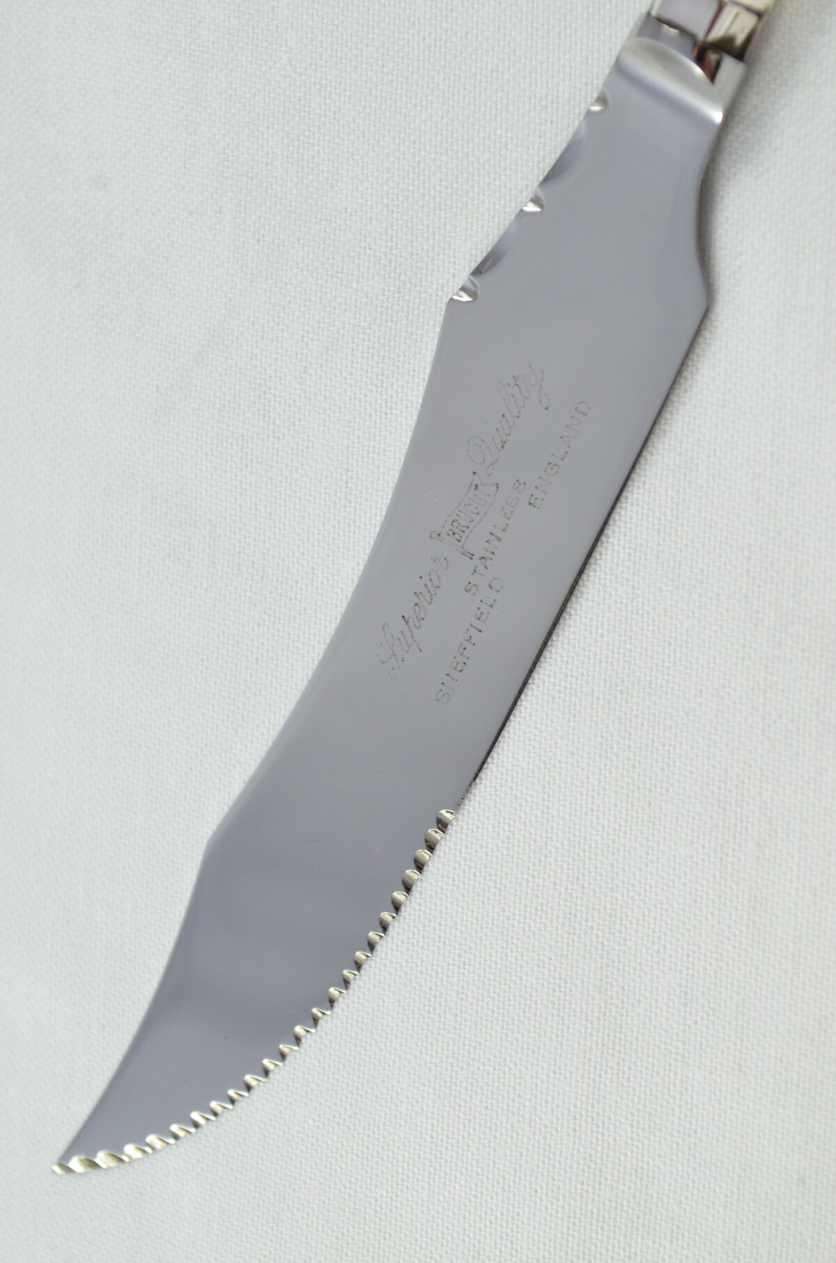 Harrison Brothers Sheffield Set Of 6 Sterling Silver Steak Knives and 6 Forks Queens 1973 - Image 7