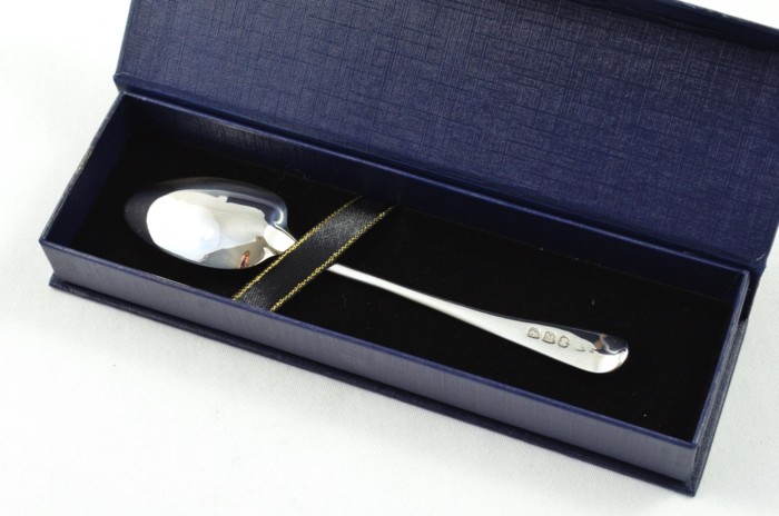 London Solid Silver Antique Christening Spoon - Old English Pattern - Made in 1807 - Presentation Case - Image 2