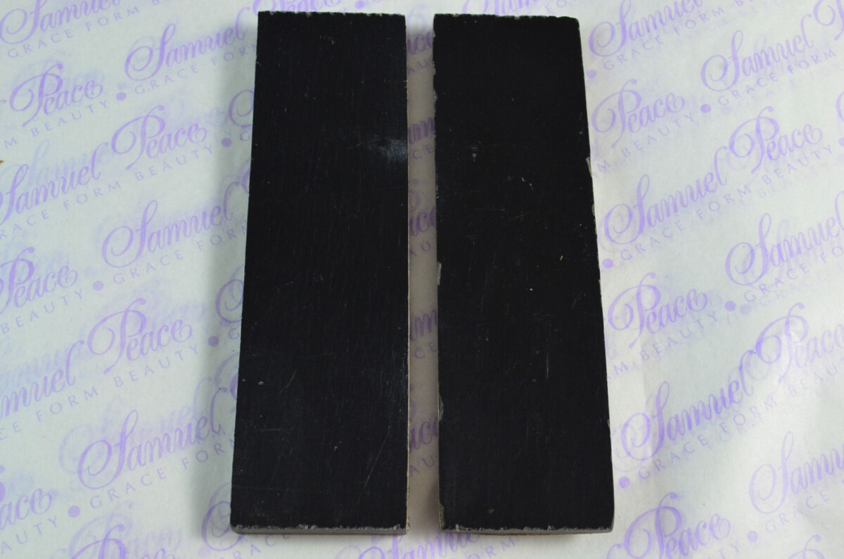 Pair of Yellow & Black Laminated Wood Knife Scales Knife Making Parts Wood Blanks - Image 2