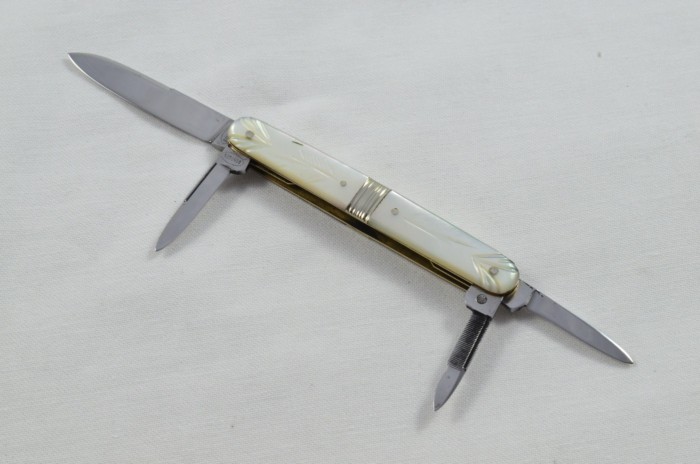 Antique 4 Piece Hand Restored Mother Of Pearl Pen/Pocket Knife c1900 - Solingen - Bontgen & Sabin