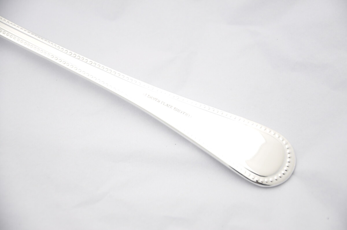 Silver Plated Bead Salad Servers Gift Boxed - Image 3