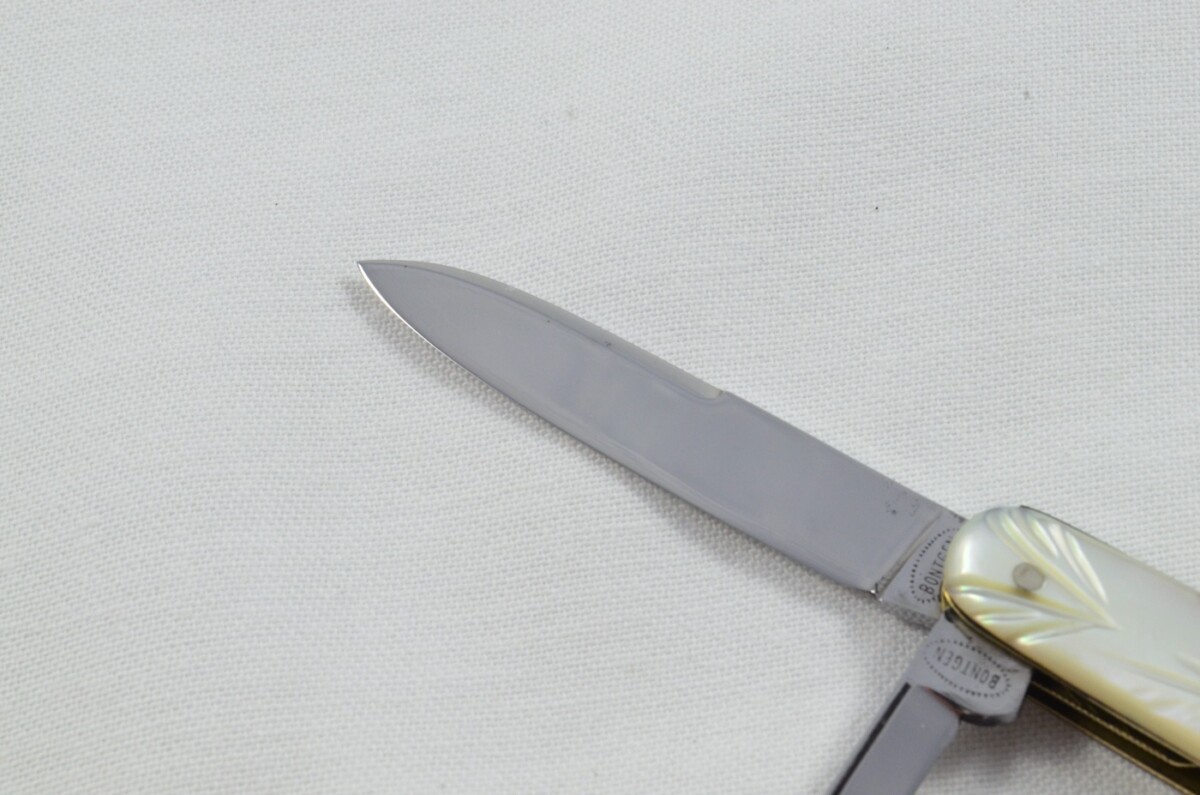 Antique 4 Piece Hand Restored Mother Of Pearl Pen/Pocket Knife c1900 - Solingen - Bontgen & Sabin - Image 4