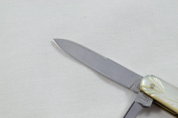 Antique 4 Piece Hand Restored Mother Of Pearl Pen/Pocket Knife c1900 - Solingen - Bontgen & Sabin - Image 4