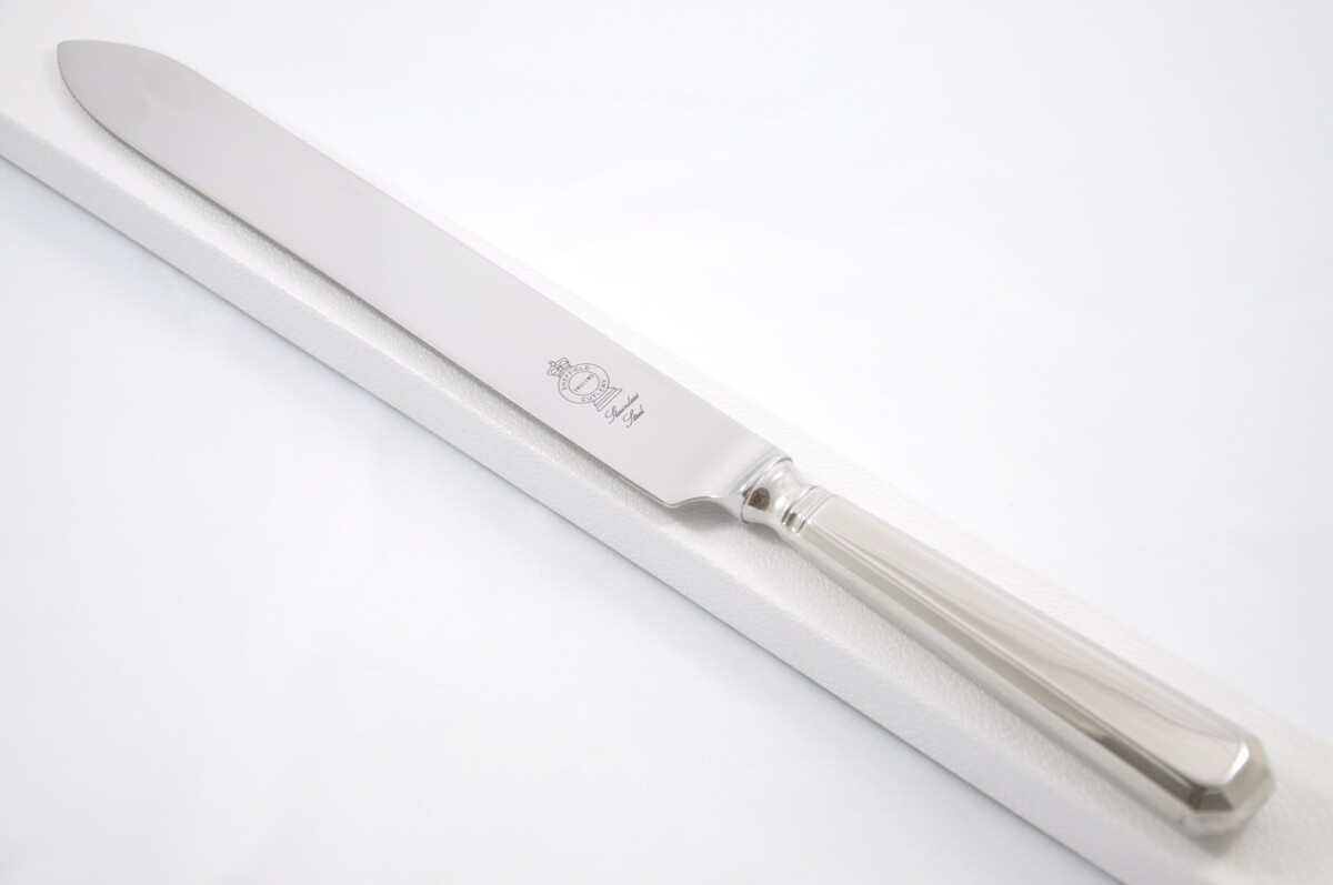 Grecian Pattern Stainless Steel Wedding Cake Knife Gift Boxed