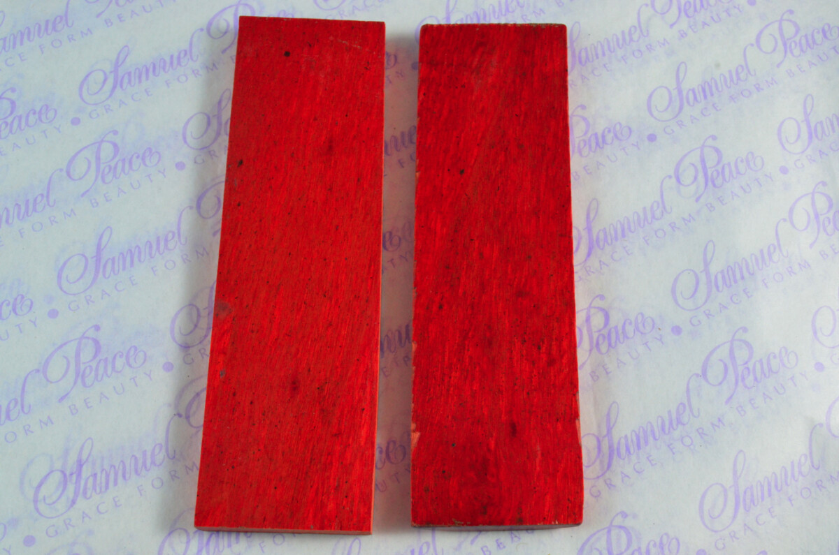 Pair of Bright Orange Laminated Wood Knife Scales Knife Making Parts Wood Blanks - Image 2