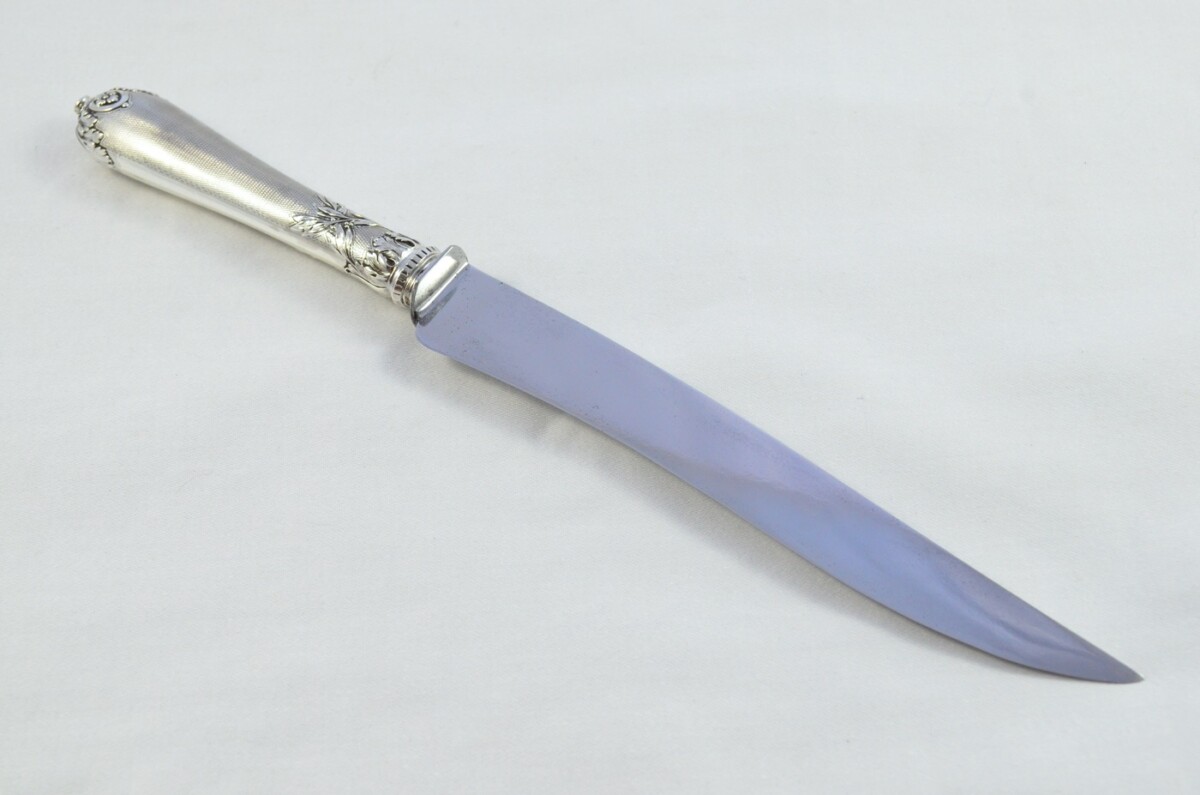 Immaculate Cased French Silver 2 Piece Carving Set Made in Paris Circa 1900 - Image 7