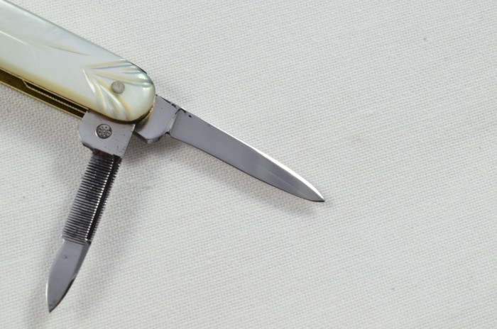 Antique 4 Piece Hand Restored Mother Of Pearl Pen/Pocket Knife c1900 - Solingen - Bontgen & Sabin - Image 6