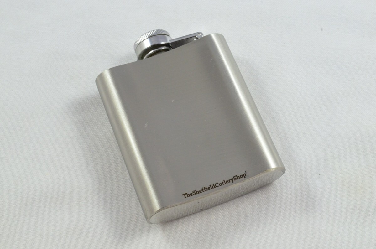 Handmade Stainless Steel Medium Hip Flask 3 oz With Funnel - Image 3