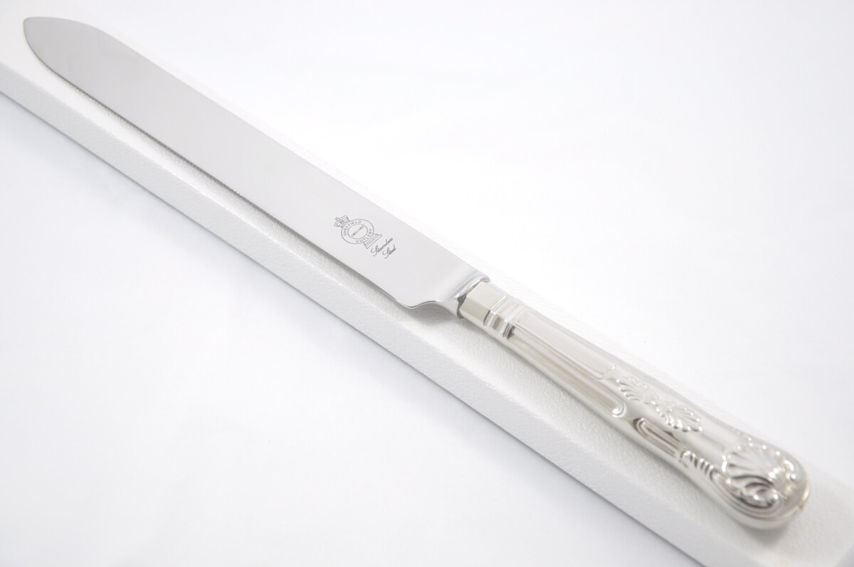 Kings Pattern Stainless Steel Wedding Cake Knife Gift Boxed