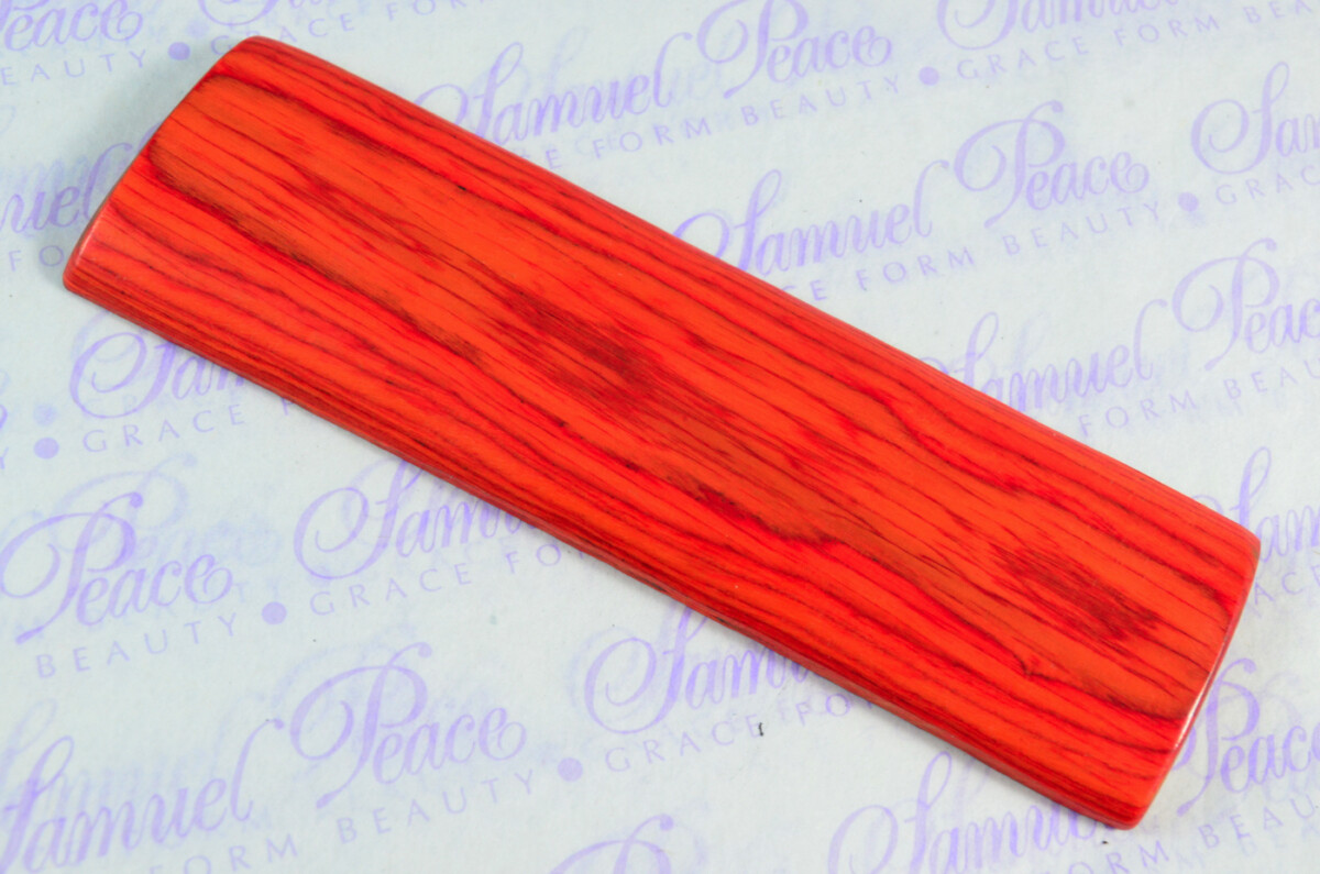 Pair of Bright Orange Laminated Wood Knife Scales Knife Making Parts Wood Blanks - Image 3