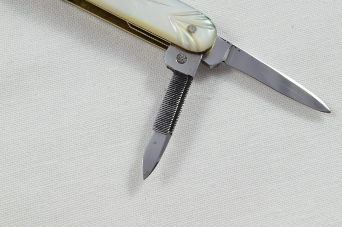 Antique 4 Piece Hand Restored Mother Of Pearl Pen/Pocket Knife c1900 - Solingen - Bontgen & Sabin - Image 7