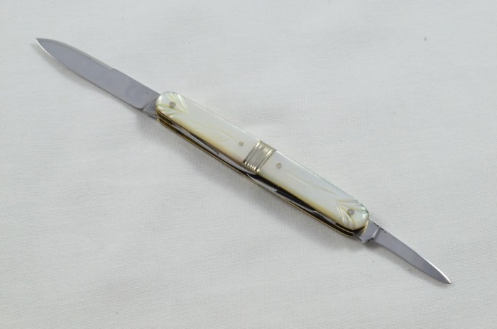 Antique 4 Piece Hand Restored Mother Of Pearl Pen/Pocket Knife c1900 - Solingen - Bontgen & Sabin - Image 8
