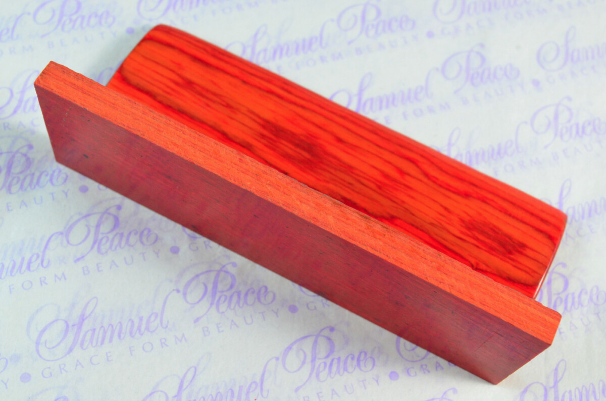 Pair of Bright Orange Laminated Wood Knife Scales Knife Making Parts Wood Blanks - Image 4