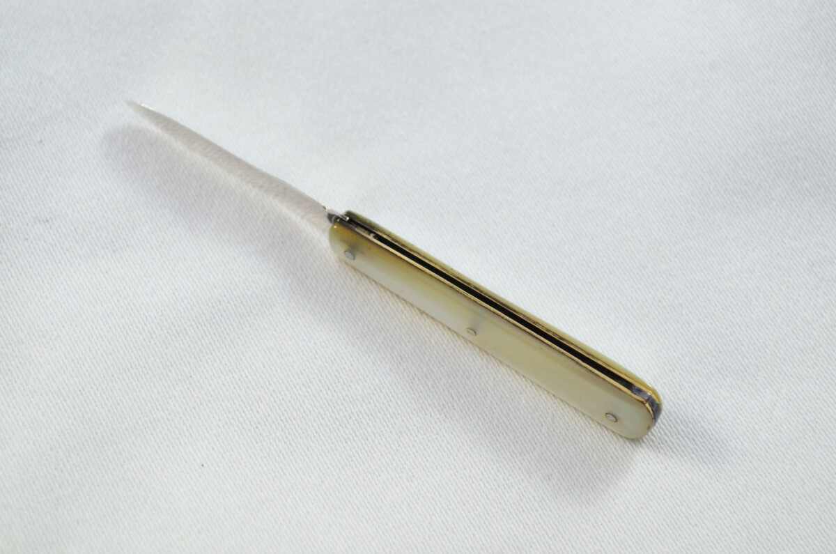 Sheffield Charles Fletcher Solid Silver Bladed Mother Of Pearl Scaled Pen/Fruit Knife 1904 - Image 6