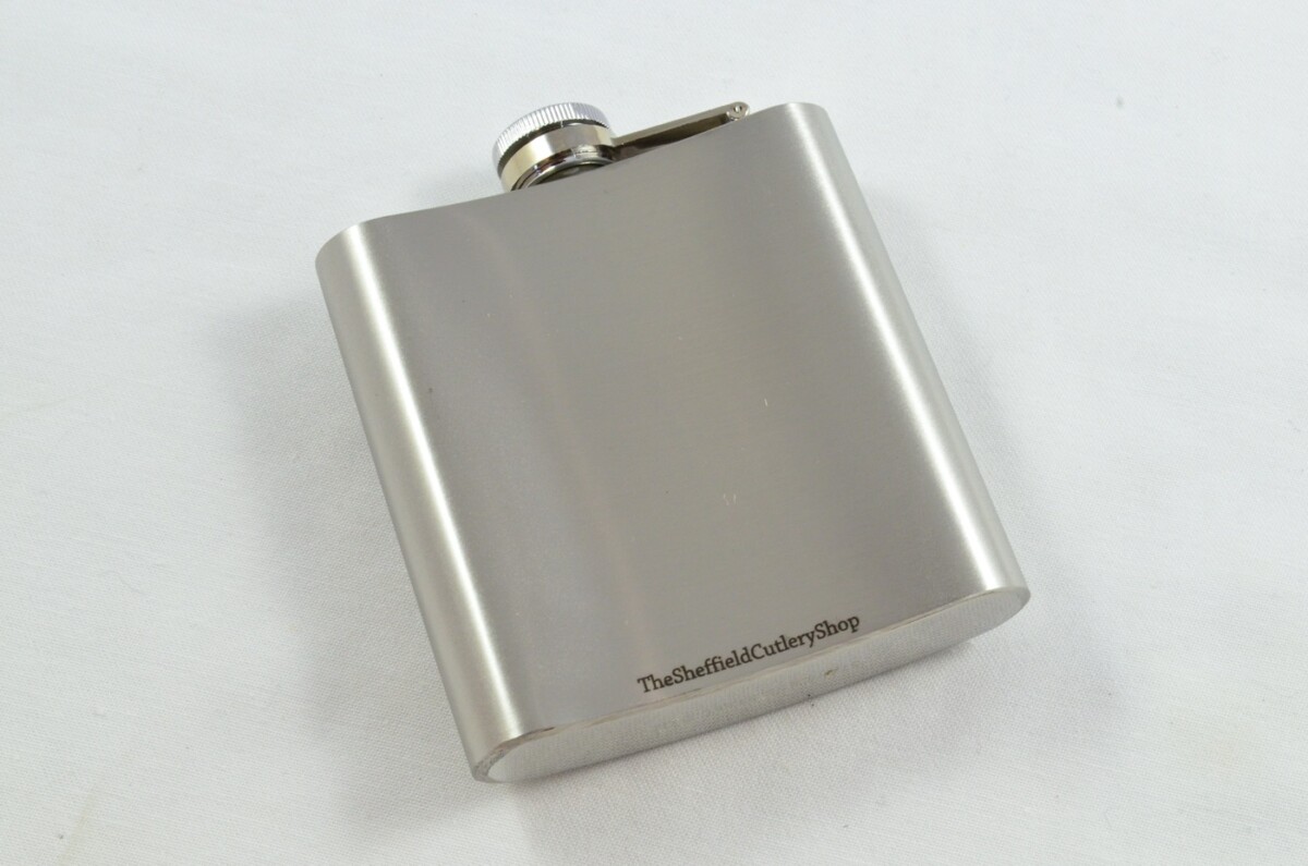 Handmade Stainless Steel Large Hip Flask 6 oz With Funnel - Image 3