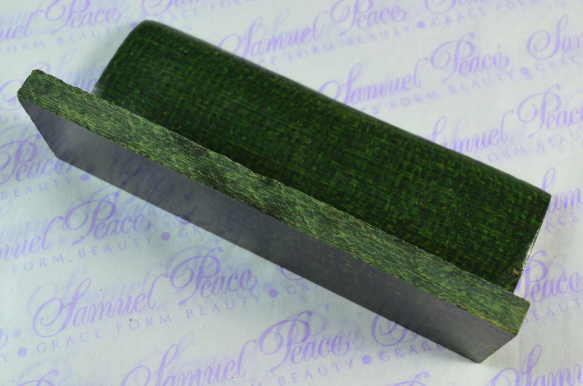 Pair of Forest Green Burlap Canvas Micarta Knife Scales Knife Making Parts Micarta Blanks - Image 4