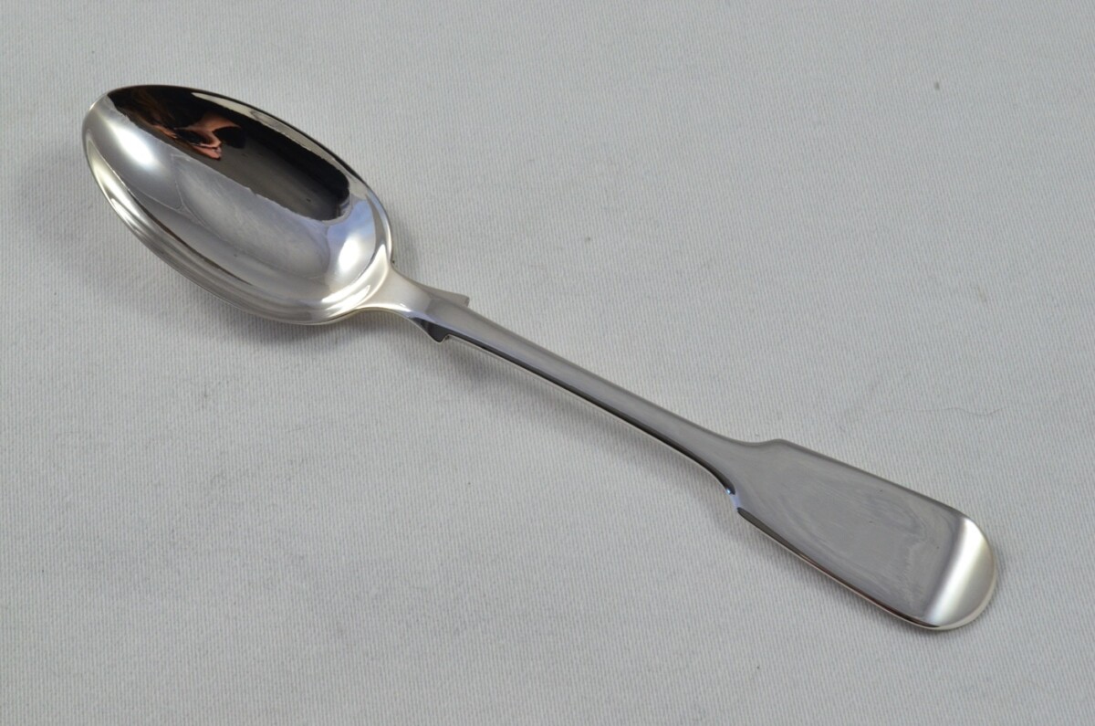 Exeter Solid Silver Antique Christening Spoon - Old English Fiddle Pattern - Made in 1863 - Presentation Case - Image 4