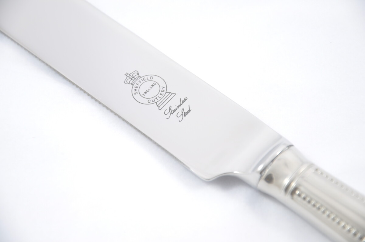 Bead Pattern Stainless Steel Wedding Cake Knife Gift Boxed - Image 3