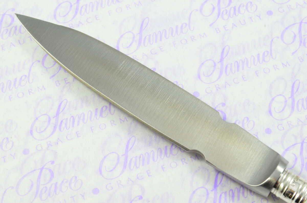 John Biggin Mother of Pearl Sheffield Sterling Silver Ferruled Letter Opener Sheffield 1920 Cased - Image 7