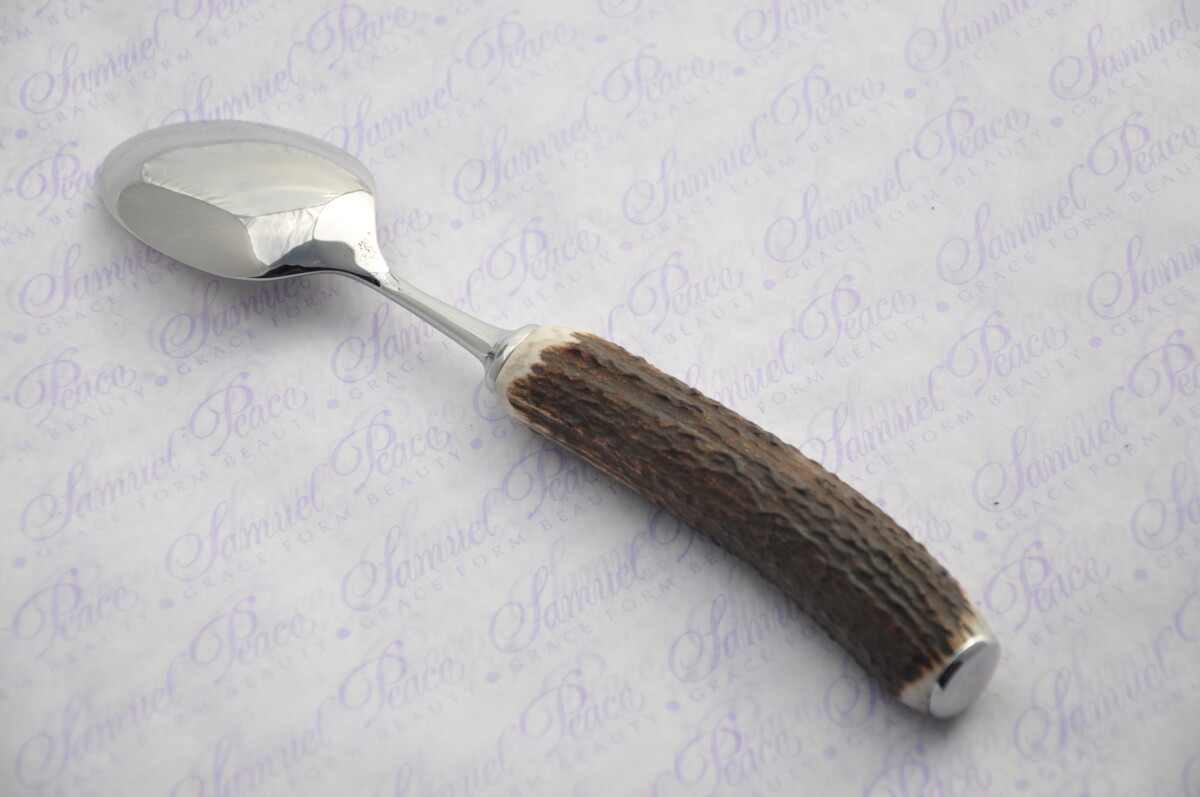 Six New Genuine Stag/Antler Handle Dessert Spoons Boxed Made In Sheffield England - Image 6